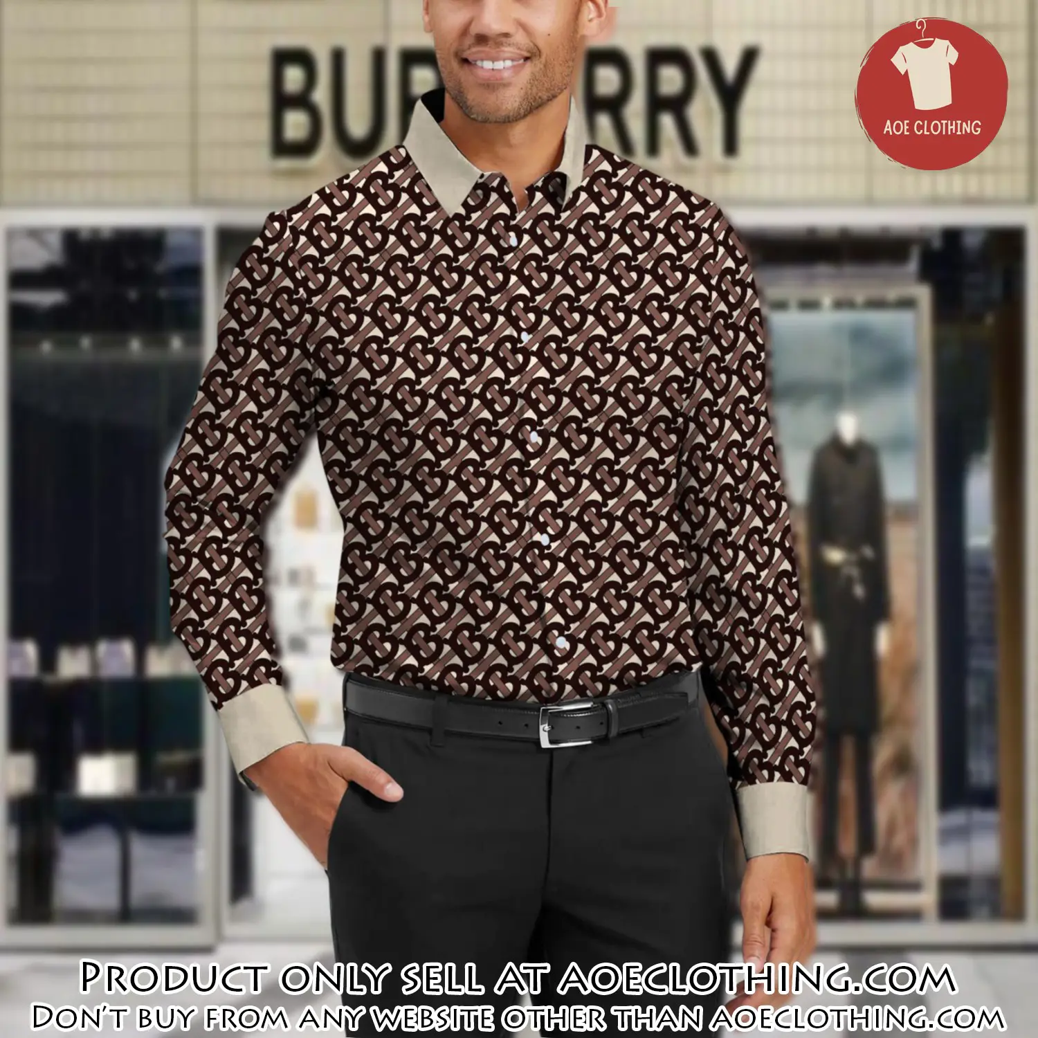 Burberry long sleeves button down shirt for elegant men lsb1004 aoe2343857